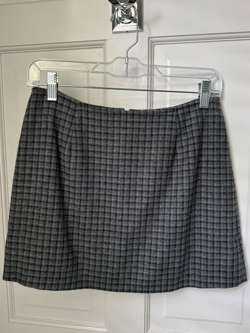 J. Crew Gray Plaid Mini Skirt
